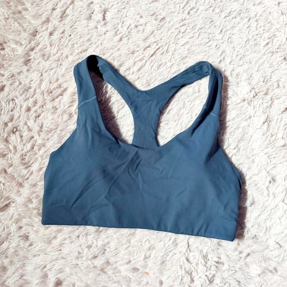 Old Navy Muted Minimalist Seamless Racerback Sports Bra Womens L Fitness Workout
